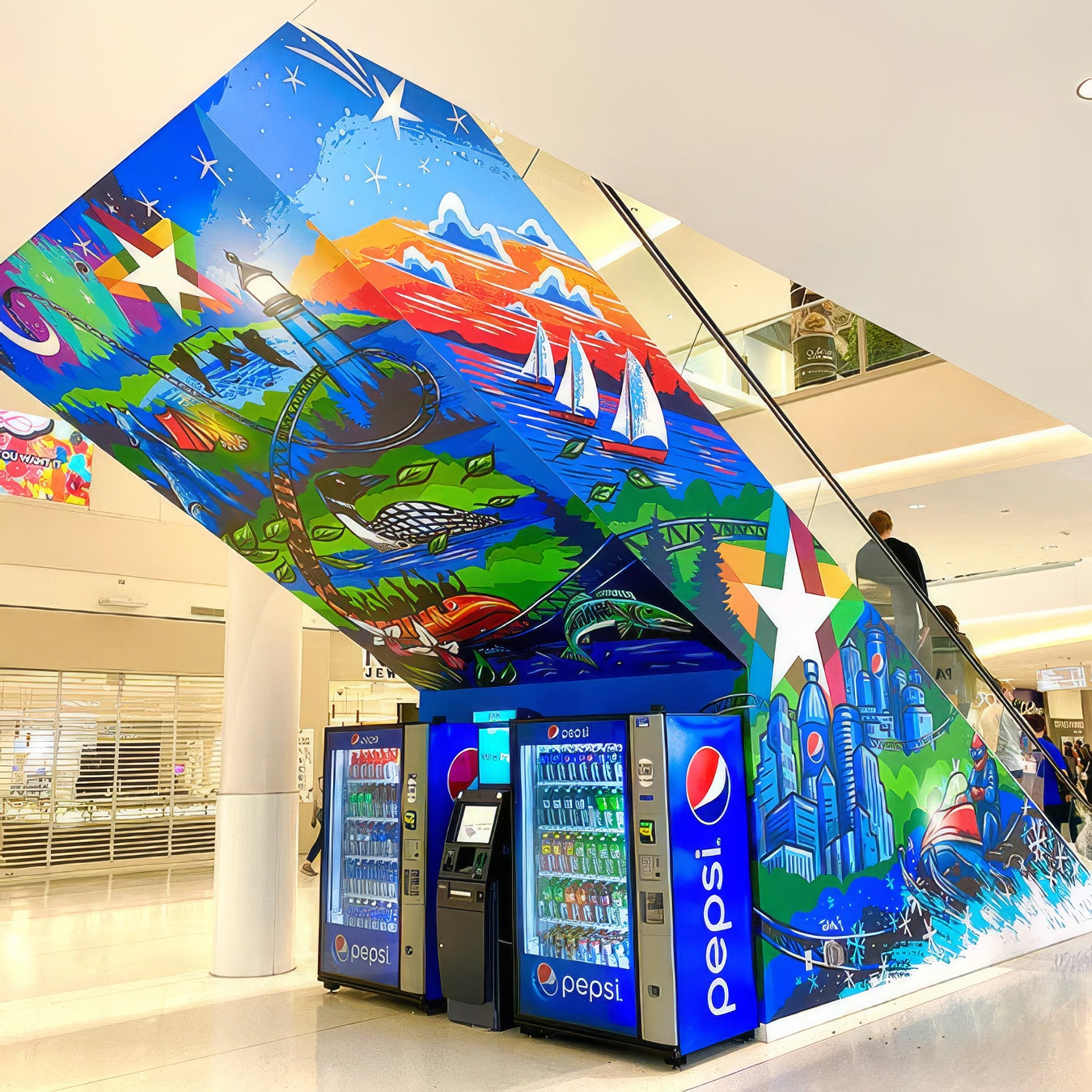 Minnesota Illustration & Custom Art - a vending machine with a colorful design