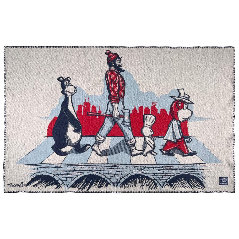 Abbey Road Wool Throw Blanket Minnesota Printed by Adam Turman