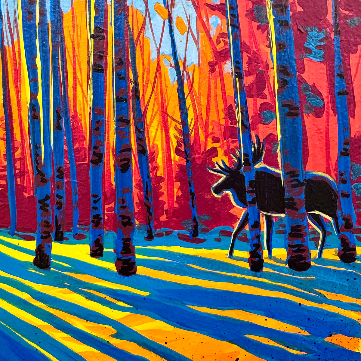 Birch Forest - Inktober 2025 - 14x18