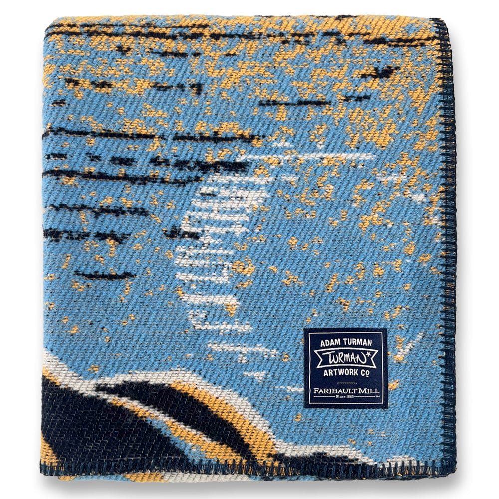 Luxury lighthouse wool throw blanket Adam Turman