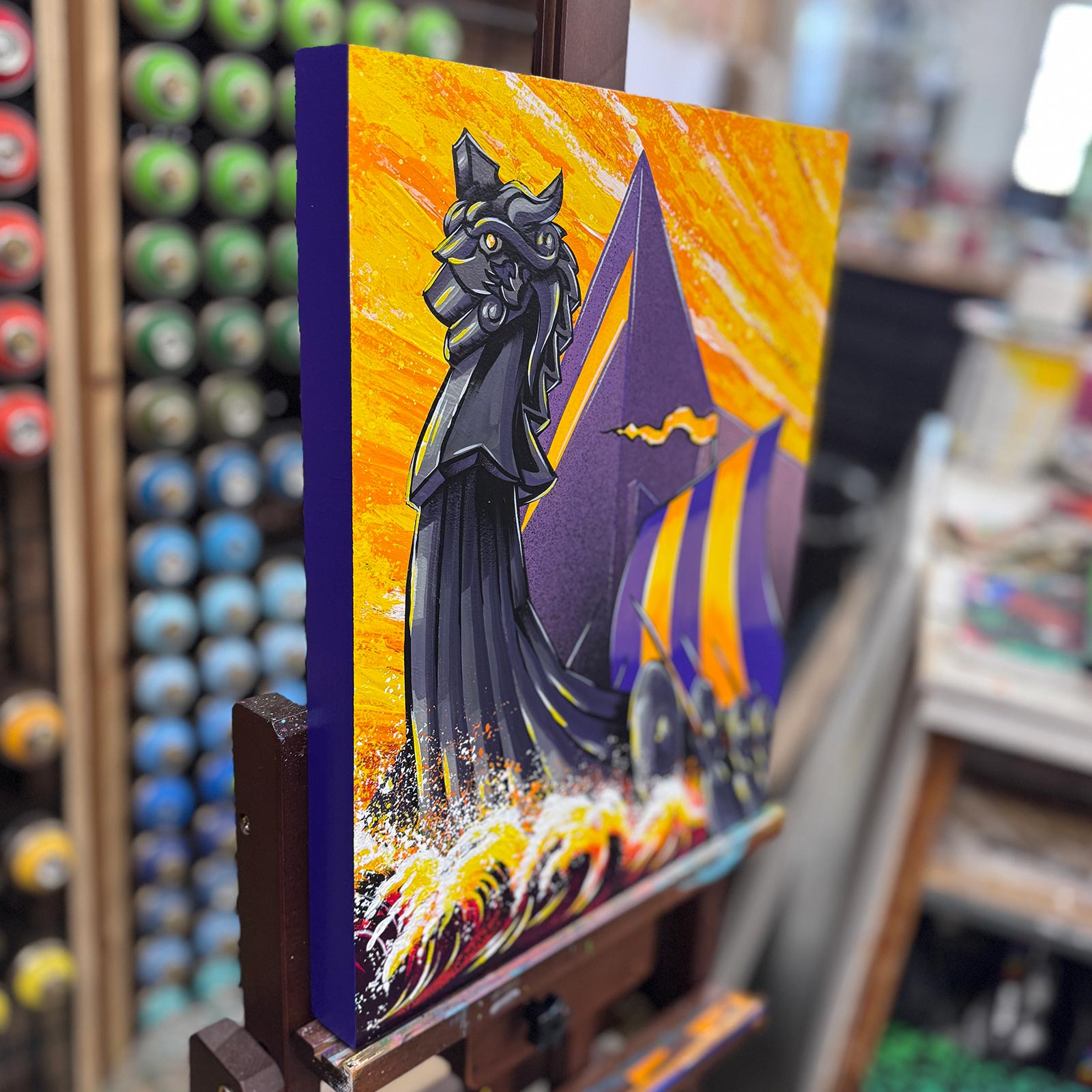 Oar Boat - Original Painting - 14" x 18"