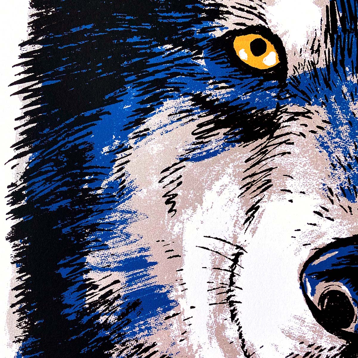 Staring Contest Wolf - Original Screen Print
