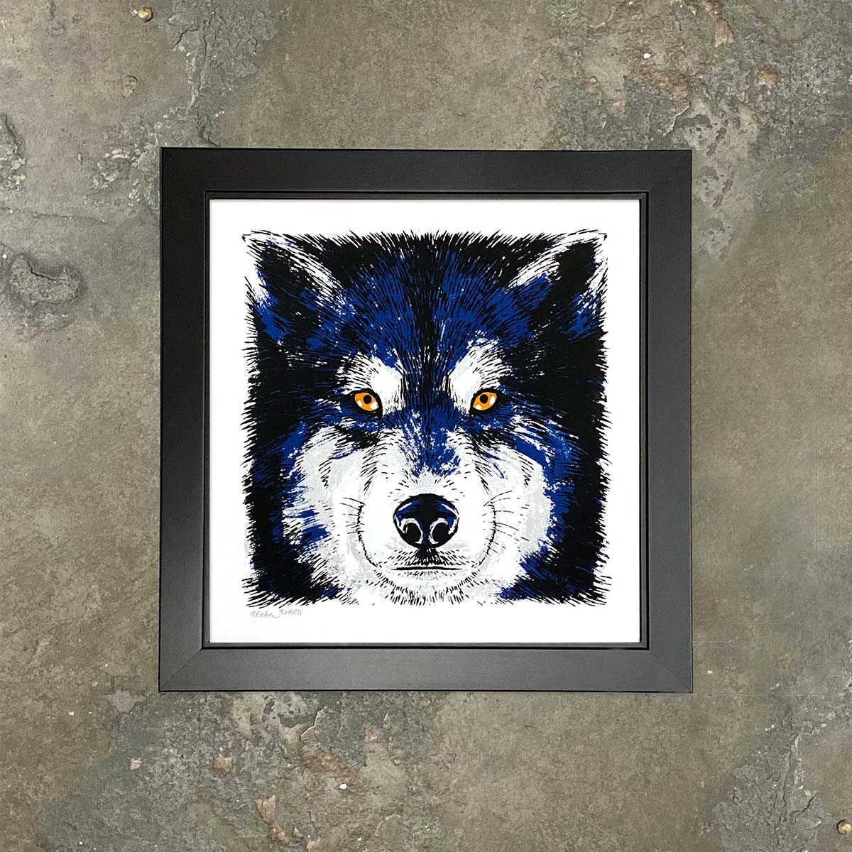 Staring Contest Wolf - Original Screen Print