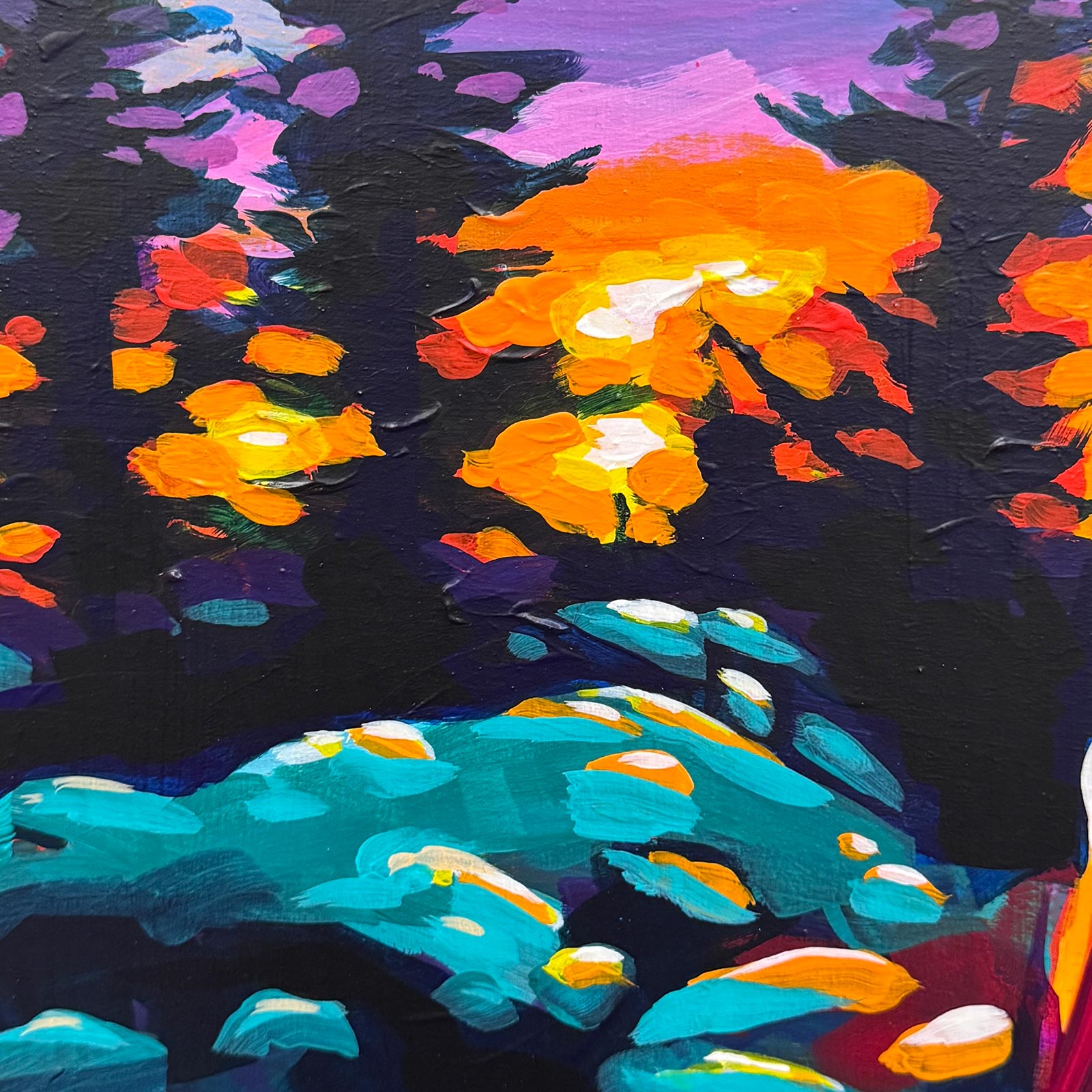 Sunlit Suntanned Trillium - Original Painting - 24" x 18"