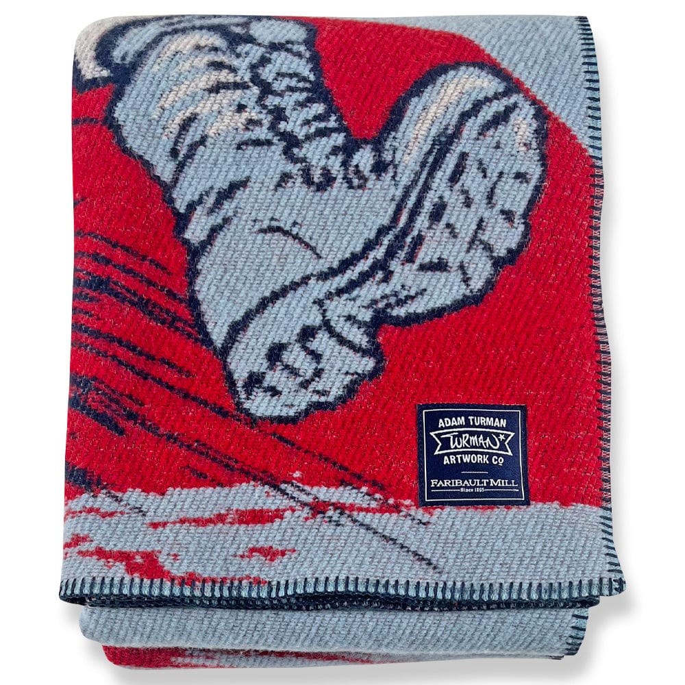 Decorative Paul Bunyan Babe wool throw