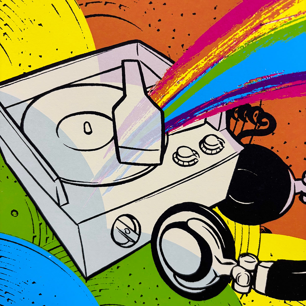 Unicorn and Turntable - Original Screen Print