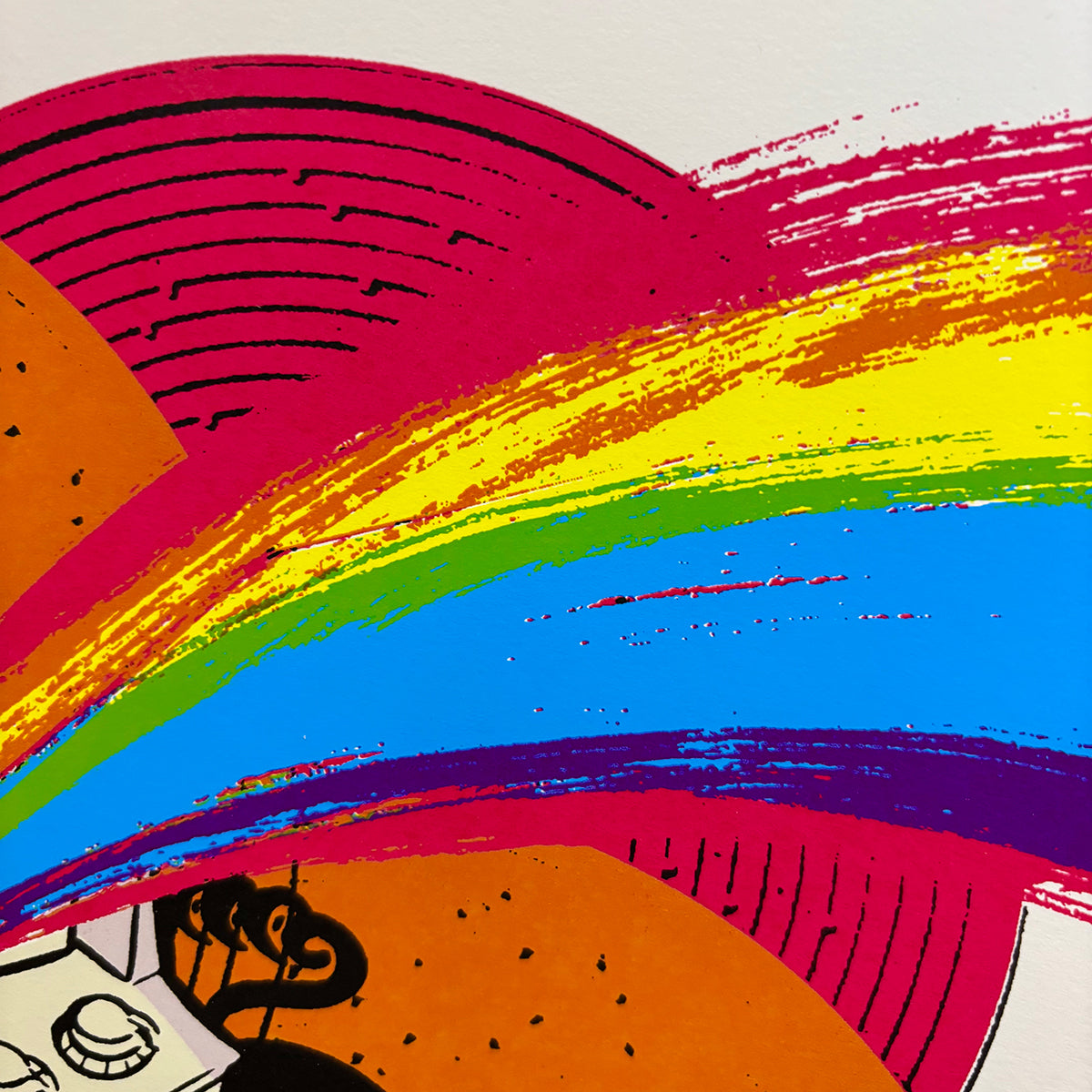 Unicorn and Turntable - Original Screen Print