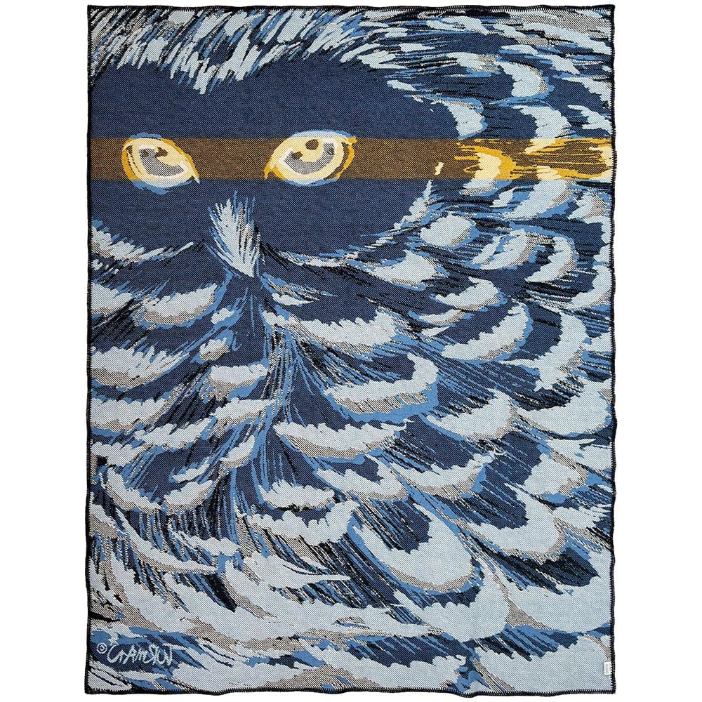 Faribault Snowy Owl Wool Throw Blankets Printed By Adam Turman
