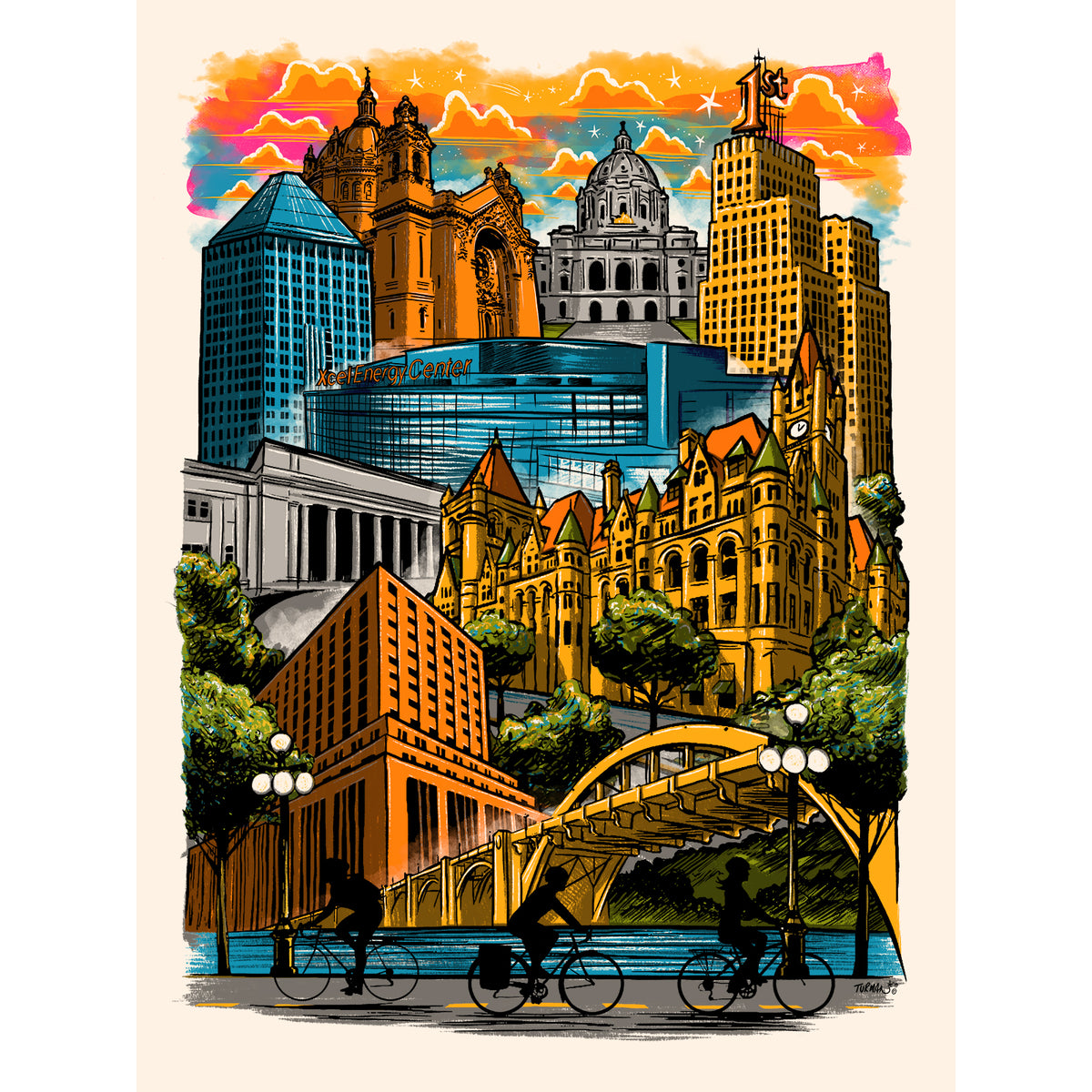  Saint Paul Skyline Print, St. Paul, Minnesota, Mississippi  River, Twin Cities, River Reflection - Travel Photography, Print, Wall Art  : Handmade Products