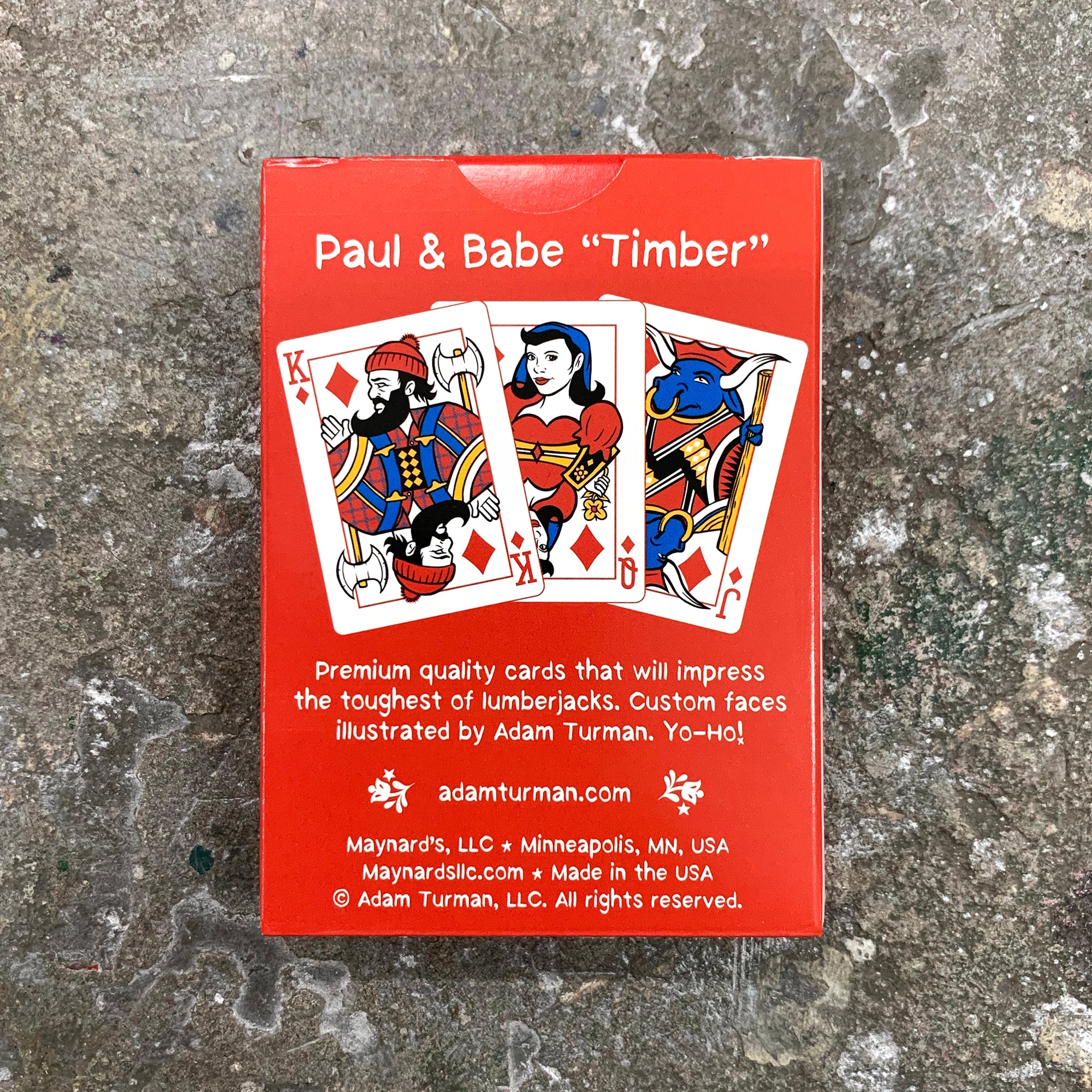 Paul and Babe, Timber! Playing Cards