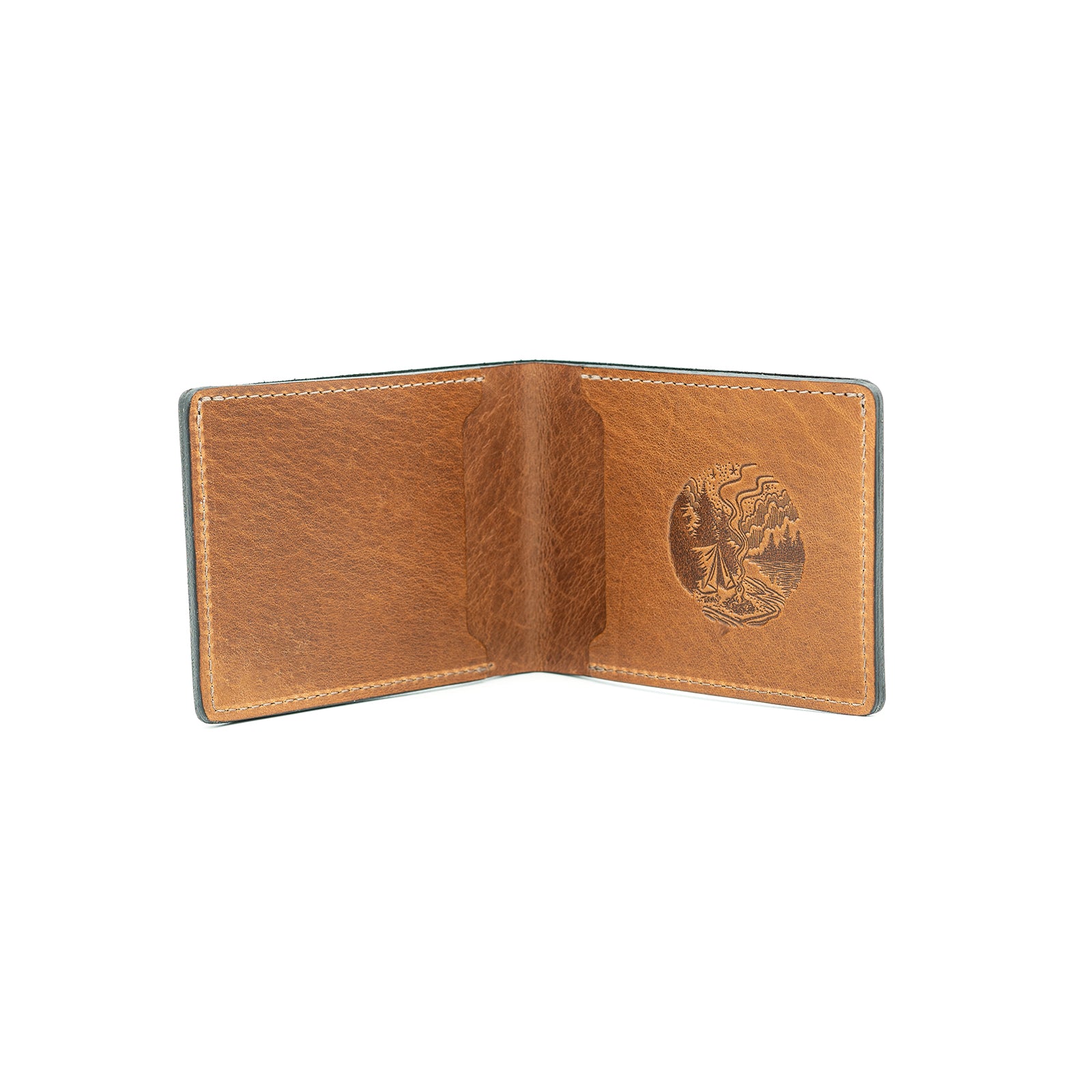 Handcrafted leather billfold wallet Minnesota
