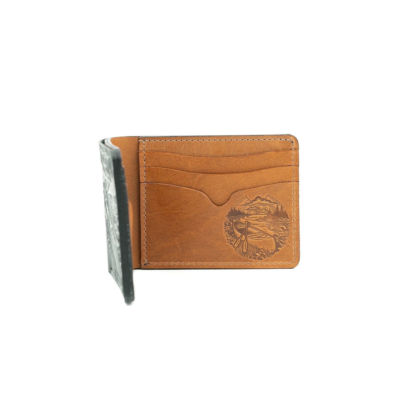 Black & Tan Leather No.9 Wallet Minnesota by Turman Artwork Company