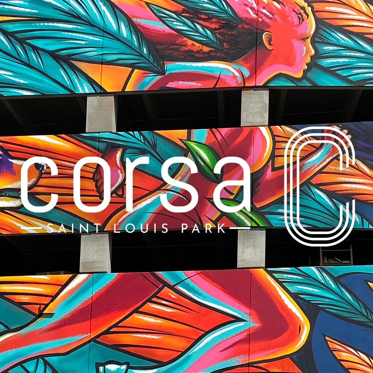 Corsa Apartments Mural - Tailwind