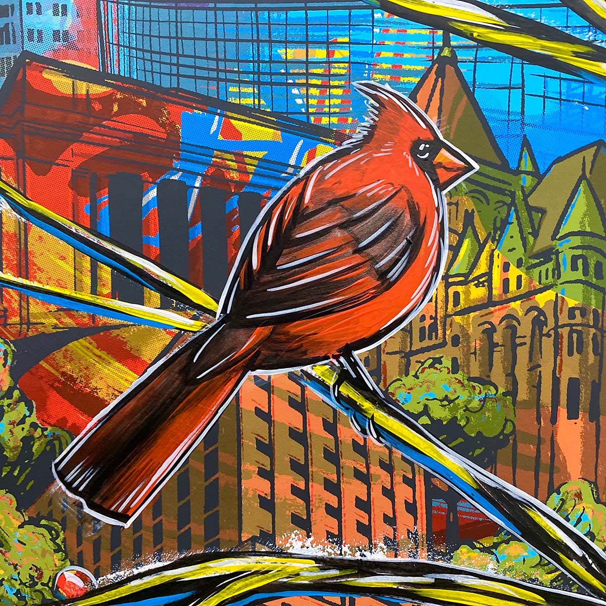 Cardinal Over St. Paul - Painted Test Print