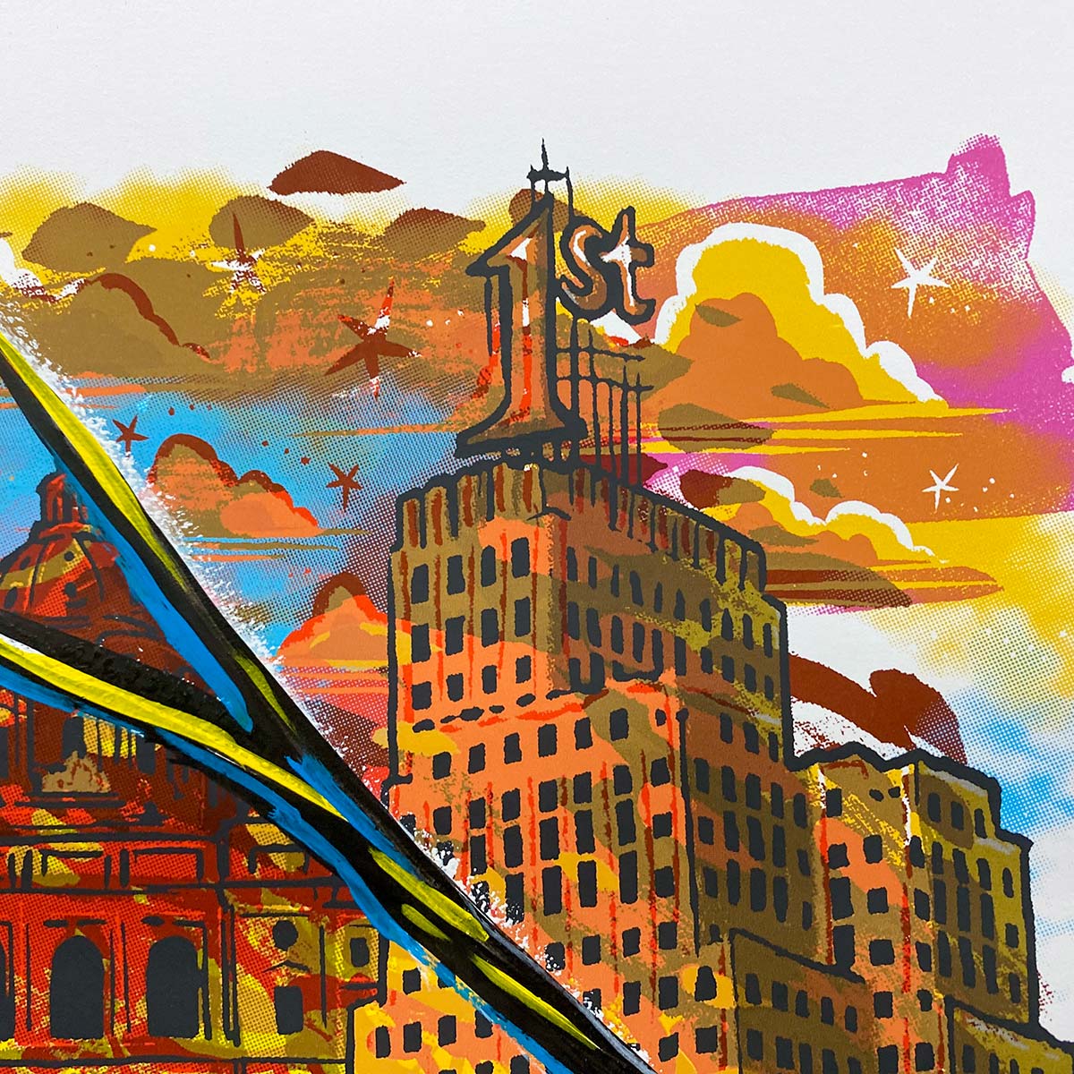 Cardinal Over St. Paul - Painted Test Print