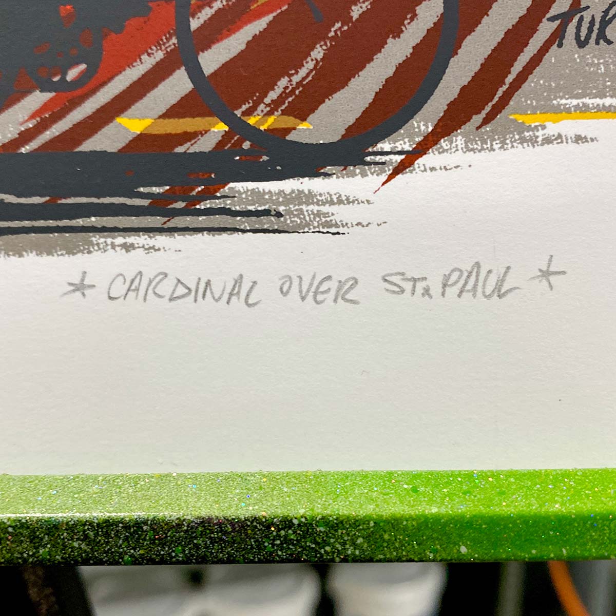 Cardinal Over St. Paul - Painted Test Print