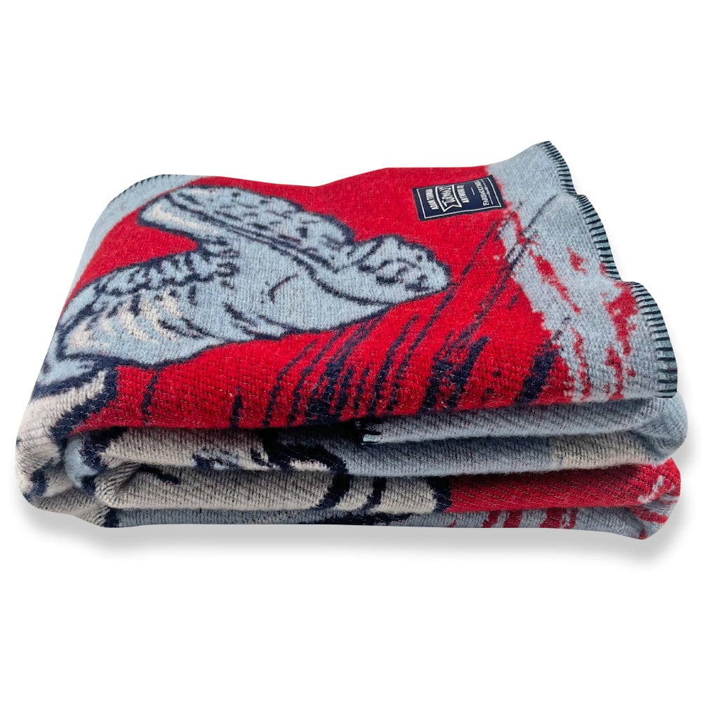 Decorative Paul Bunyan Babe wool throw