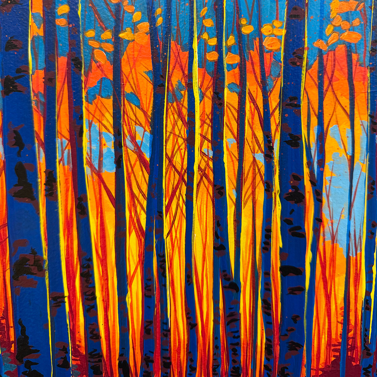 Birch Forest - Inktober 2025 - 14x18