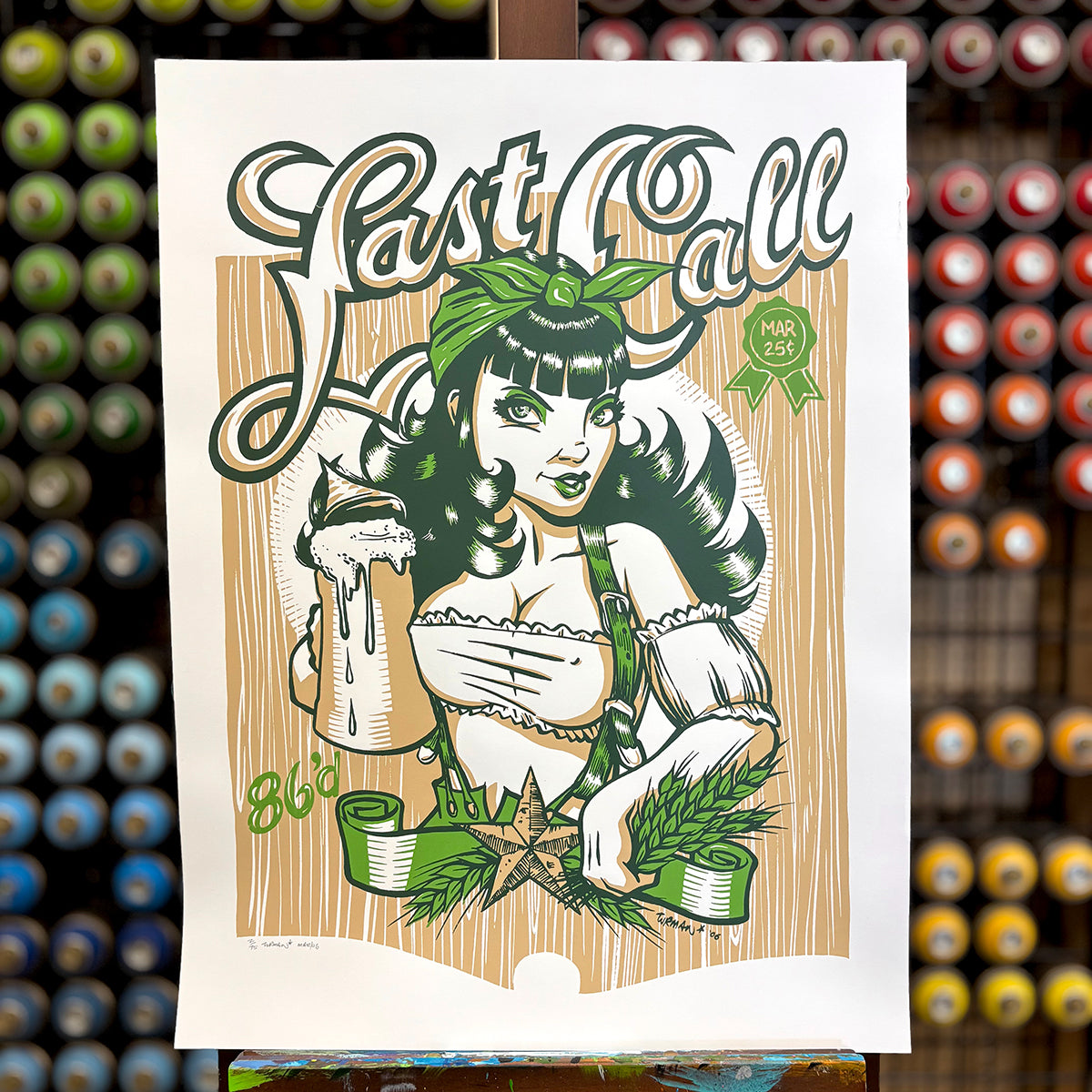 Last Call 86d - Original Screen Print