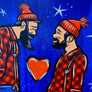 Lumberjacks - Embellished Canvas Print