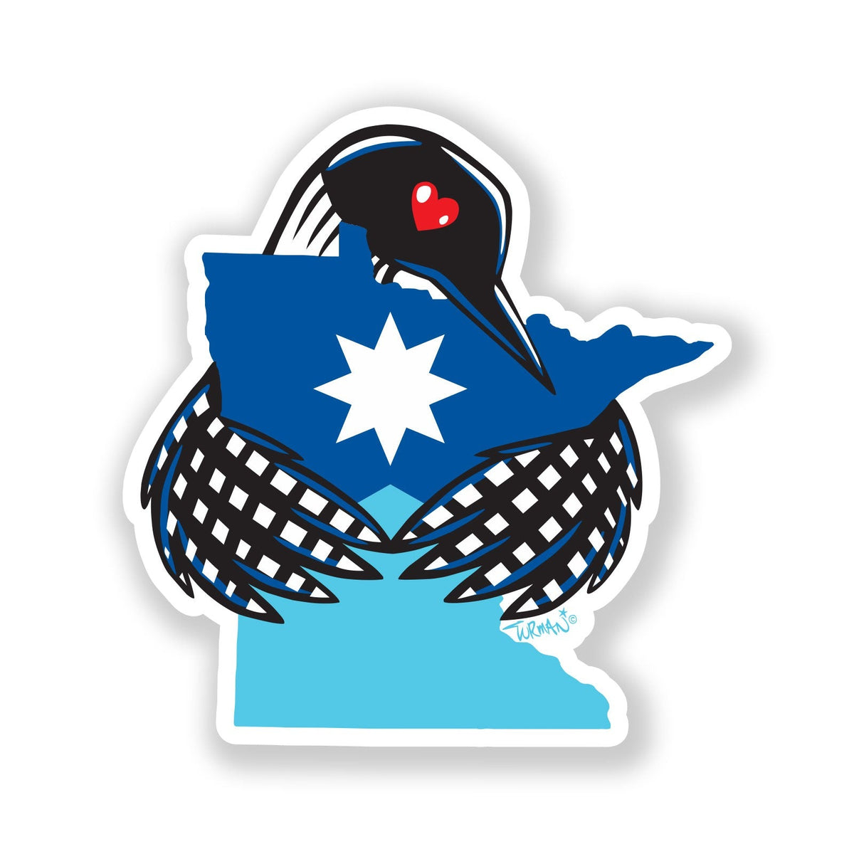 3-pack Minnesota Love Stickers **Free Shipping – Turman Artwork Company