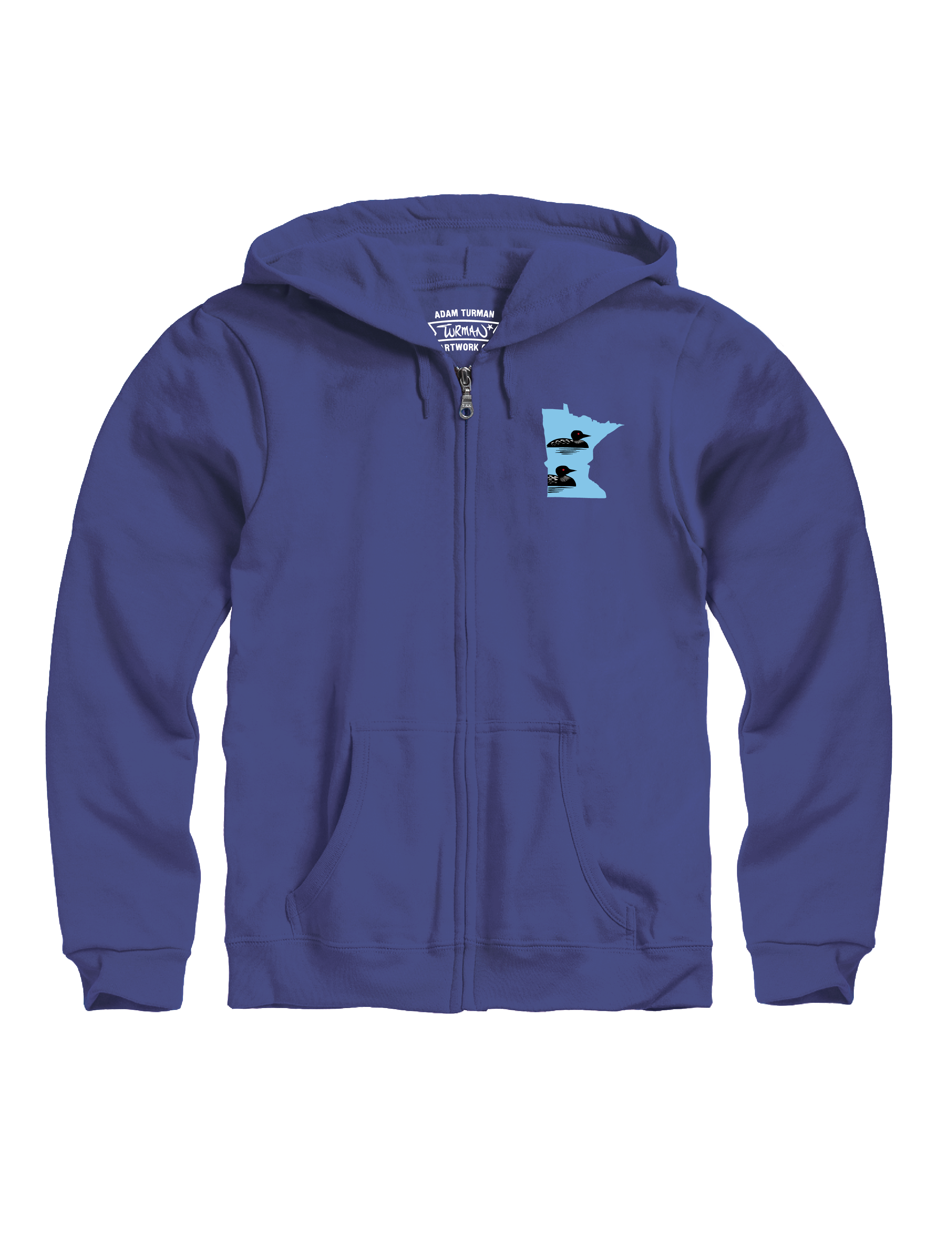 "MN Months" Cobalt Ladies Zip Hoodie