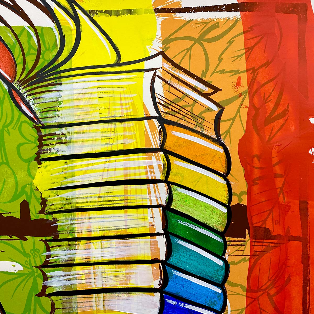 Spectrum of Books - Painted Test Print