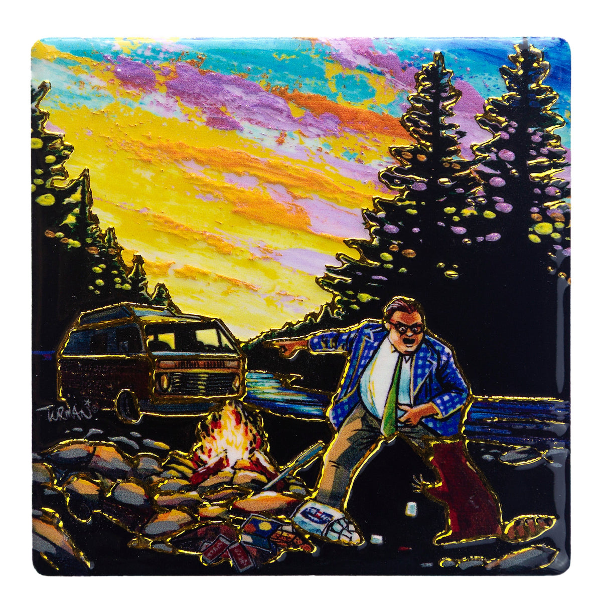 Van Down By The River Magnet - 3" x 3"