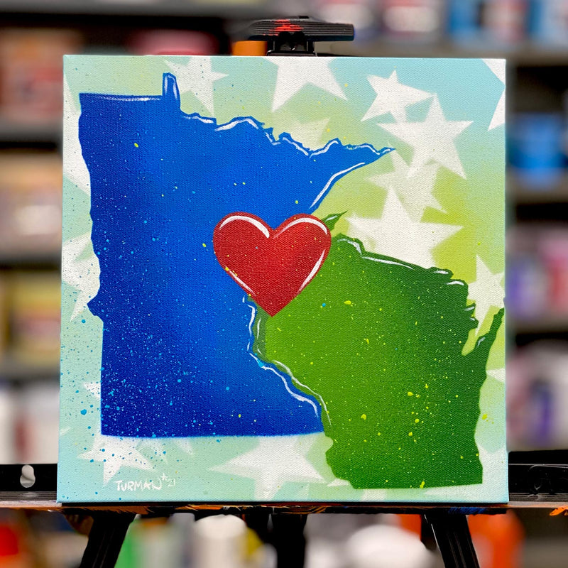 Hearts Collide (Blue/Green)