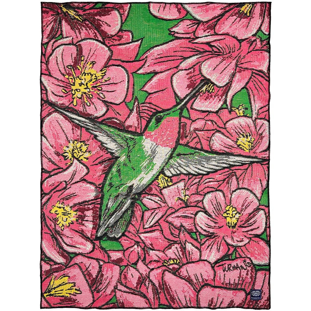 Adam Turman Hover Hummingbird wool throw