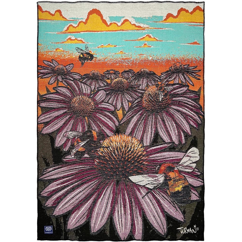 Adam Turman Rusty Patched Bee wool throw