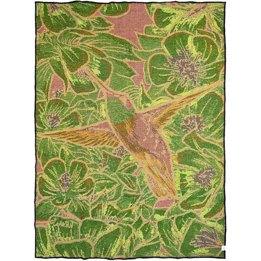 Artistic hummingbird wool throw blanket
