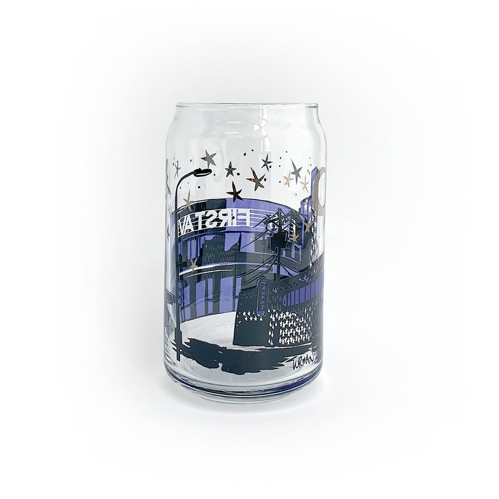 First Avenue Beer Can Glass