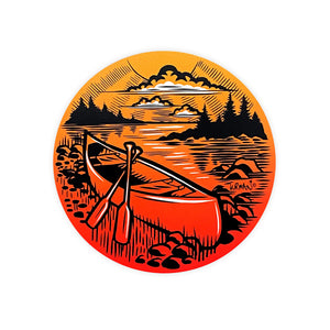 Outdoor Series Canoe Sticker