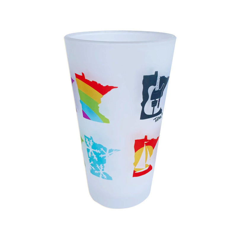 MN Months Frosted Pint Glass