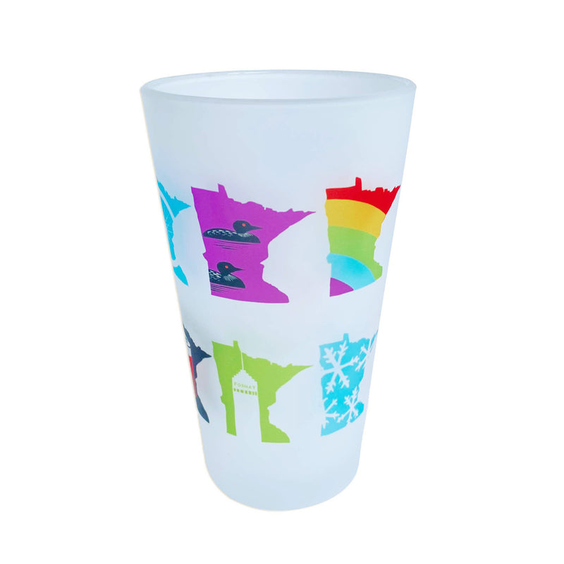 MN Months Frosted Pint Glass