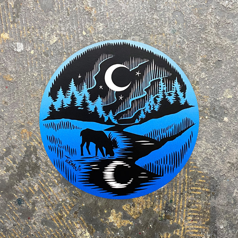 Moose & Moon Sticker
