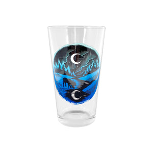 Moose and Moon Pint Glass