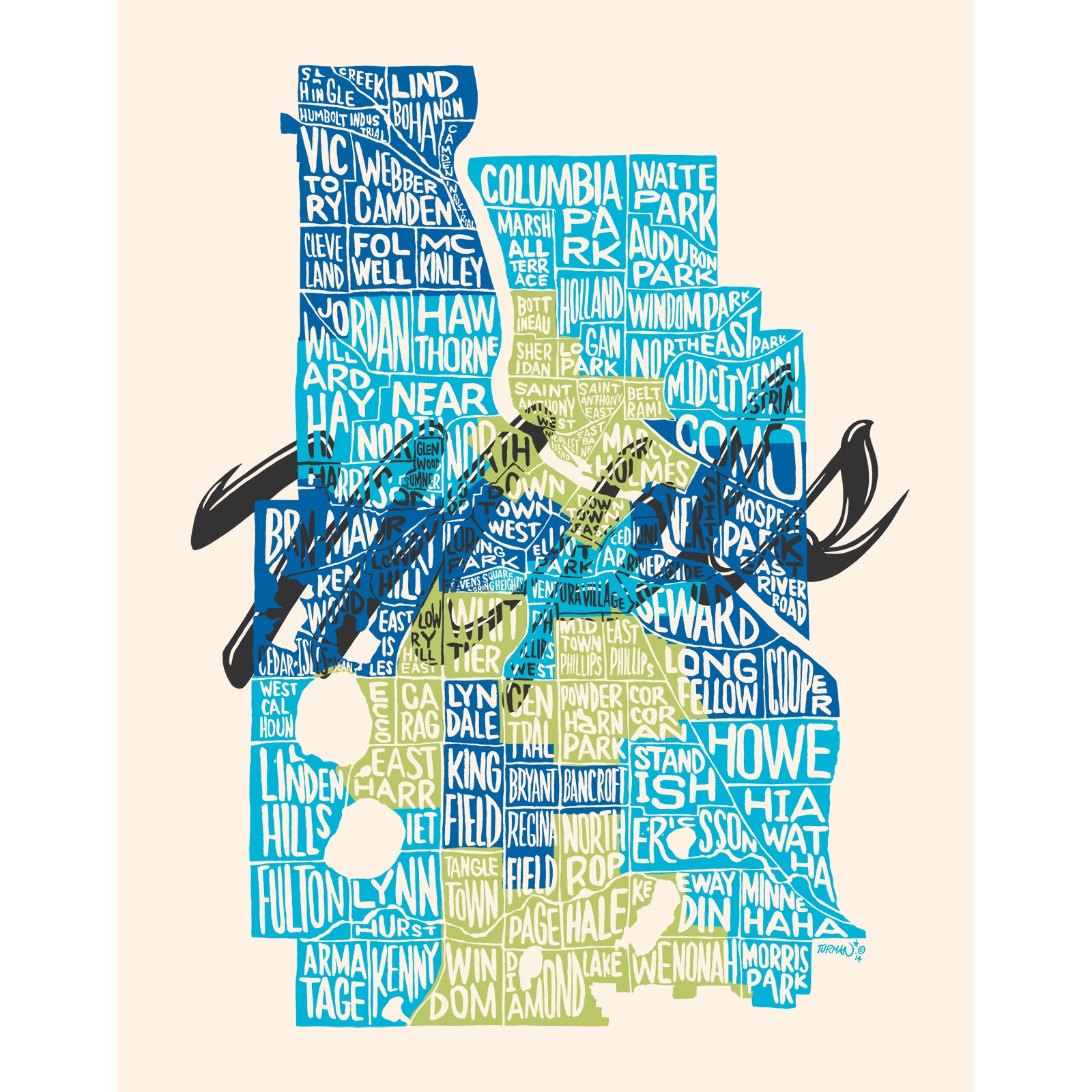 Mpls Neighborhoods Artwork