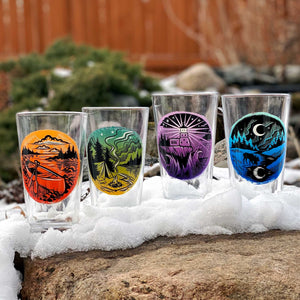 Moose and Moon Pint Glass