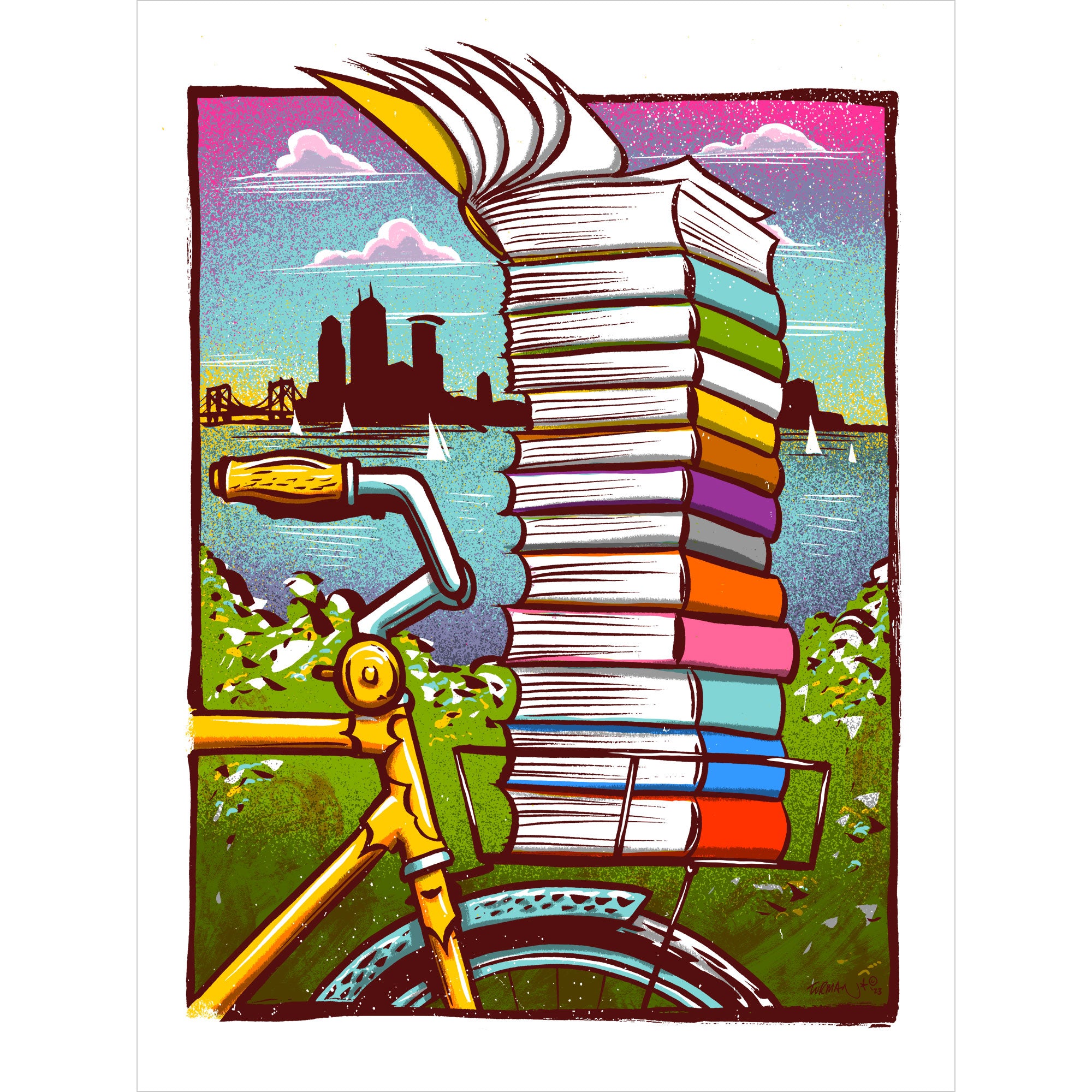 Peace Love Bikes Books - Fine Art Prints by MN Artist Adam Turman