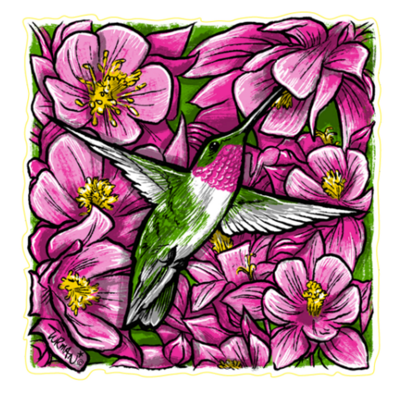 Hover Hummingbird Sticker