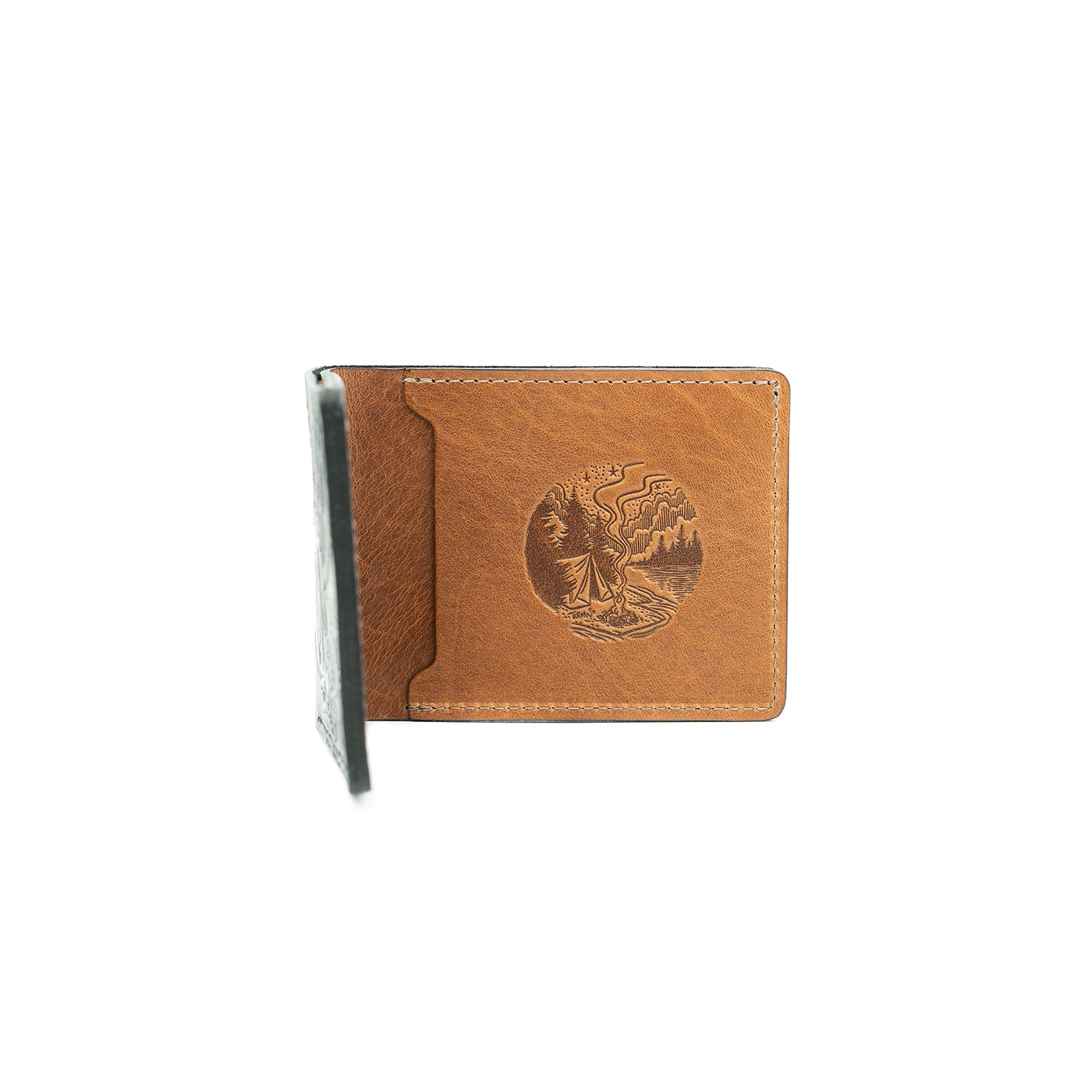 Black & Tan Leather Billfold Wallet Minnesota by AdamTurman Artwork Co.